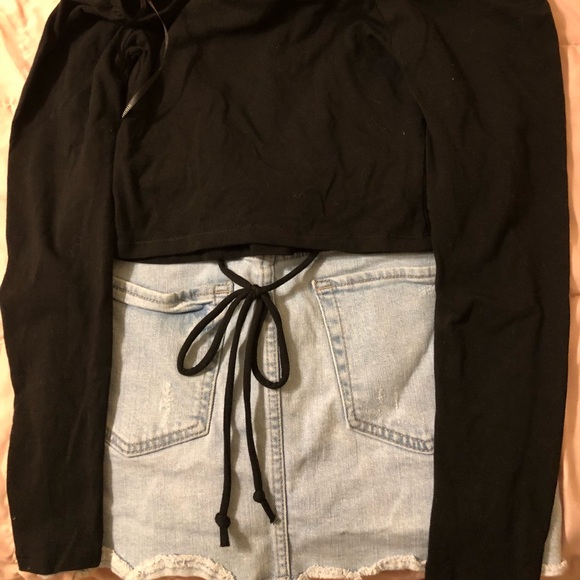 Forever 21 Jean skirt with Forever 21 top. - Picture 3 of 7